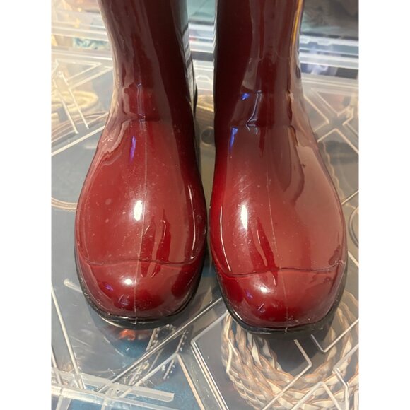 Kamik Heidi Round Toe Rain Boot Red Rouge Sz 10 Mid Calf Outdoor Waterproof - Picture 5 of 8